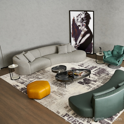 Living Room Sofas Set2022 Italian Curved Design Home Furniture Living Room Sofas Supplier
